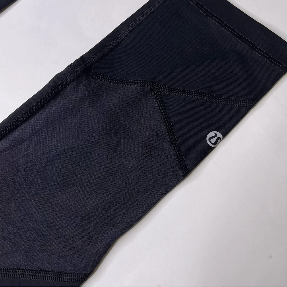 Lululemon Pace Rival Crop *22” Side Pockets in Solid‎ Black Size 4